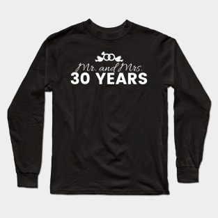 30th Wedding Anniversary Couples Gift Long Sleeve T-Shirt